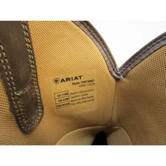 Ariat Hybrid Rancher H20 Mens Size 11 EE Brown Leather Waterproof Boot 10014067